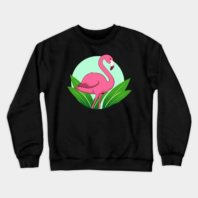 Awesome Pink Flamingo Gift Design Retro Flamingos Print Crewneck Sweatshirt by Linco